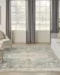 Astra Machine Washable ASW11 Silver Blue Rug