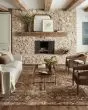 Banks BAN-04 Brick/Ivory Area Rug