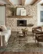 Banks BAN-05 Spice/Blue Area Rug