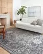 Cassandra CSN-02 Charcoal/Gold Area Rug