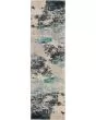 Celestial CES02 Ivory/Teal Blue Area Rug