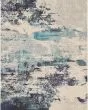 Celestial CES02 Ivory/Teal Blue 2'2"x7'6" Runner Rug