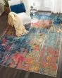 Celestial CES09 Blue/Yellow Area Rug
