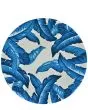 Covington Palm Leaves Blue Area Rug