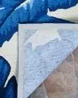 Covington Palm Leaves Blue Area Rug