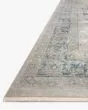 Elise ELI-01 Neutral/Blue 2'8"x4' Runner Rug