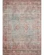 Elise ELI-04 Sky/Red Area Rug