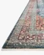 Elise ELI-05 Navy/Red Area Rug