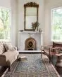 Fiore FIO-01 Navy/Rust Area Rug