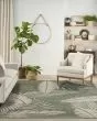 Garden Oasis GOA02 Green Ivory Area Rug