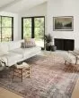 Georgie GER-01 Red/Navy Area Rug