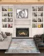 Halli Modern Edge Sky Blue/Multi Area Rug