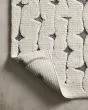 Hagen HAG-04 White/Navy 2'7"x7'8" Runner Rug