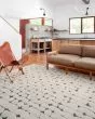 Hagen HAG-04 White/Navy 2'7"x7'8" Runner Rug