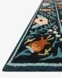 Les Fleurs LES-01 Black Area Rug