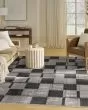 Nordic NRC09 Grey Black Area Rug