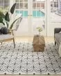 Nourison Essentials NRE04 Ivory Black Rug