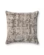 PLL0141 Dark Taupe/Ivory 22" Pillow