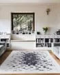 Prairie Hygee Blocks Coal/Ice Caps Area Rug
