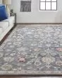 Rylan 8639F Gray/Ivory/Red Area Rug