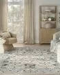Washable Decor WSD12 Taupe Blue Area Rug