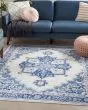 Whimsicle WHS03 Ivory Blue Area Rug