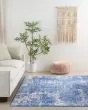 Whimsicle WHS08 Blue Ivory Area Rug