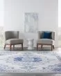 Whimsicle WHS14 Ivory Blue Area Rug