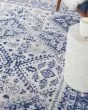 Whimsicle WHS15 Ivory Navy Area Rug