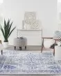Whimsicle WHS15 Ivory Navy Area Rug