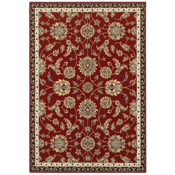 Kashan 370r Red/Multi Area Rug