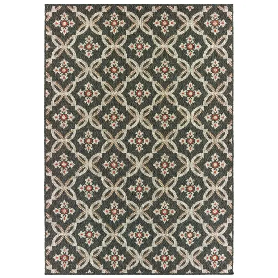 Latitude 1904k Grey/Orange Area Rug