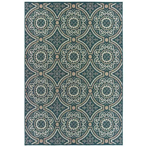 Latitude 609b Blue/Grey Area Rug