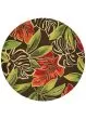 Covington Areca Palms Brown/Forest Green Rug