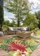 Covington Painted Fern Fern/Red Area Rug