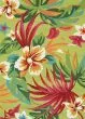 Covington Painted Fern Fern/Red Area Rug