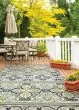 Covington Pegasus Ivory/Navy/Lime Area Rug