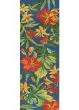 Covington Tropical Orchid Azure/Forest Area Rug