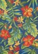 Covington Tropical Orchid Azure/Forest Area Rug