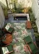 Dolce Flowering Fern Ivory/Hunter Green Area Rug