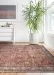 Layla LAY-01 Brick/Blue Area Rug