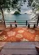 Outdoor Escape Sea Reef Terra Cotta Area Rug