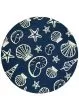 Outdoor Escape Cardita Shells Navy/Ivory Rug