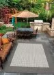 Recife Checkered Field Grey/White Area Rug