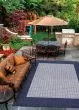 Recife Checkered Field Ivory/Indigo Area Rug