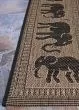 Recife Elephant Cocoa/Black Area Rug