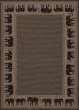 Recife Elephant Cocoa/Black Area Rug