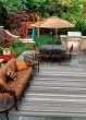 Recife Gazebo Stripe Champ/Grey Area Rug