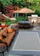 Recife Stria Texture Champagne/Blue Area Rug