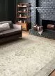 Rosette ROS-02 Ivory/Silver Area Rug
